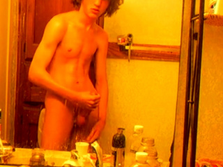 Curly-haired Twink Fro Bathroom